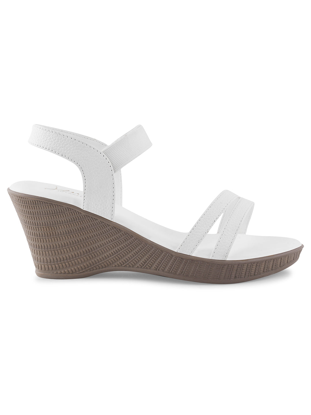 Jm Looks women's comfort wedge sandals with a multi-strap design
White