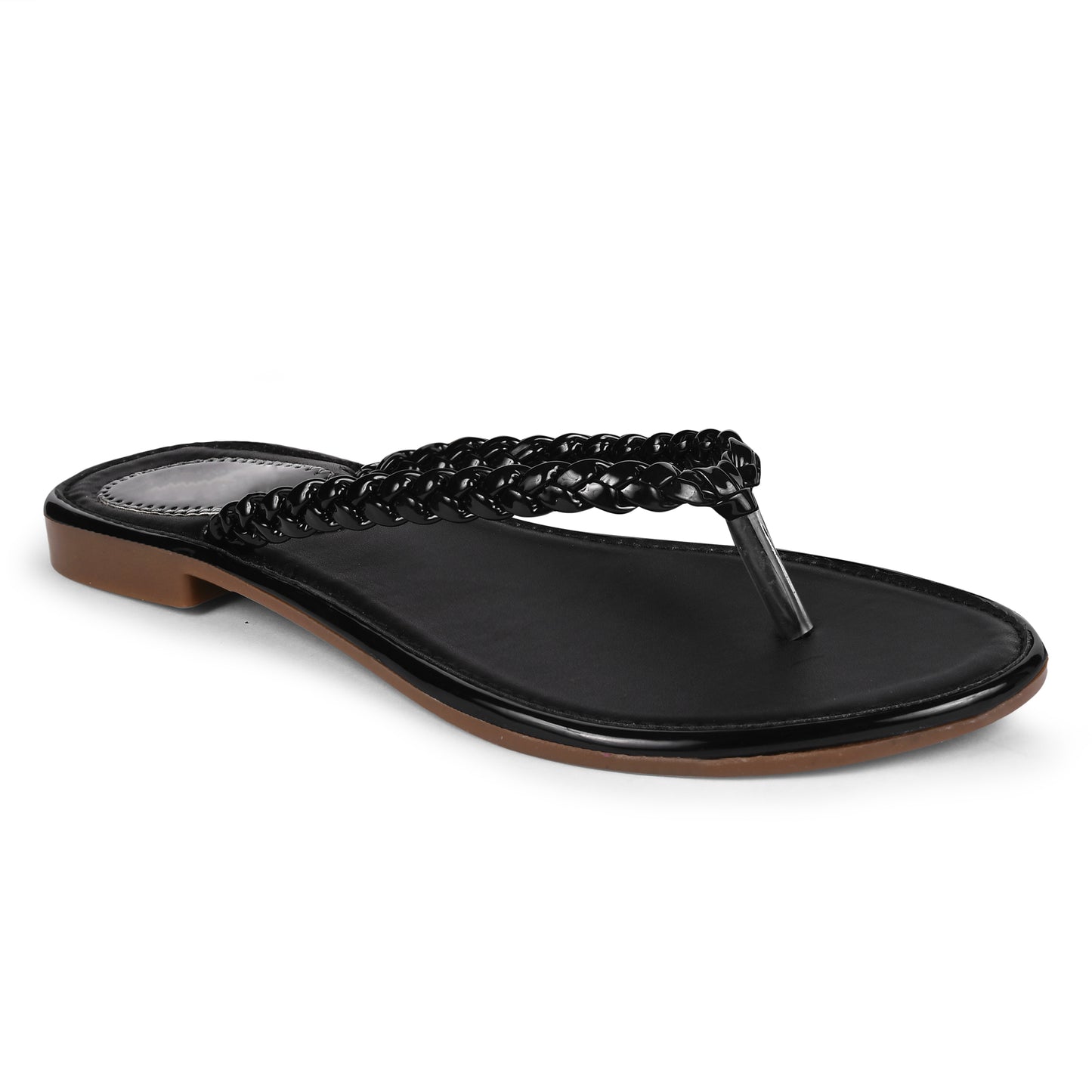 Jm Looks women's braided strap thong sandals
Black