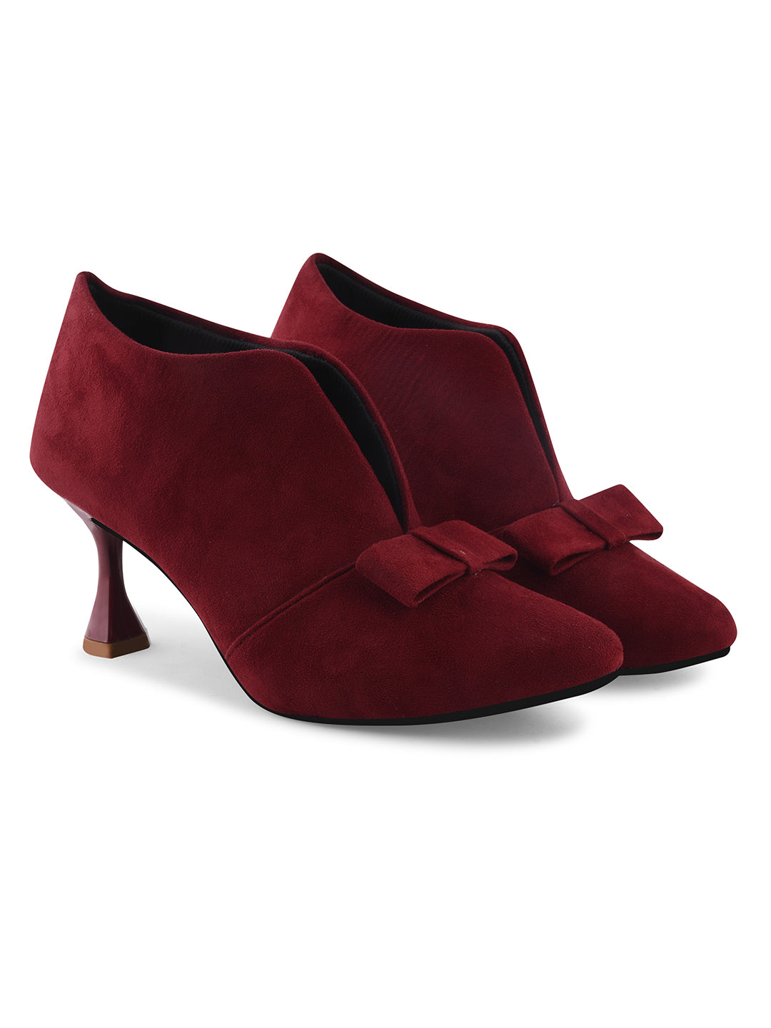 Jm Looks women's V-cut heels with a bow detail on the toe
Cherry