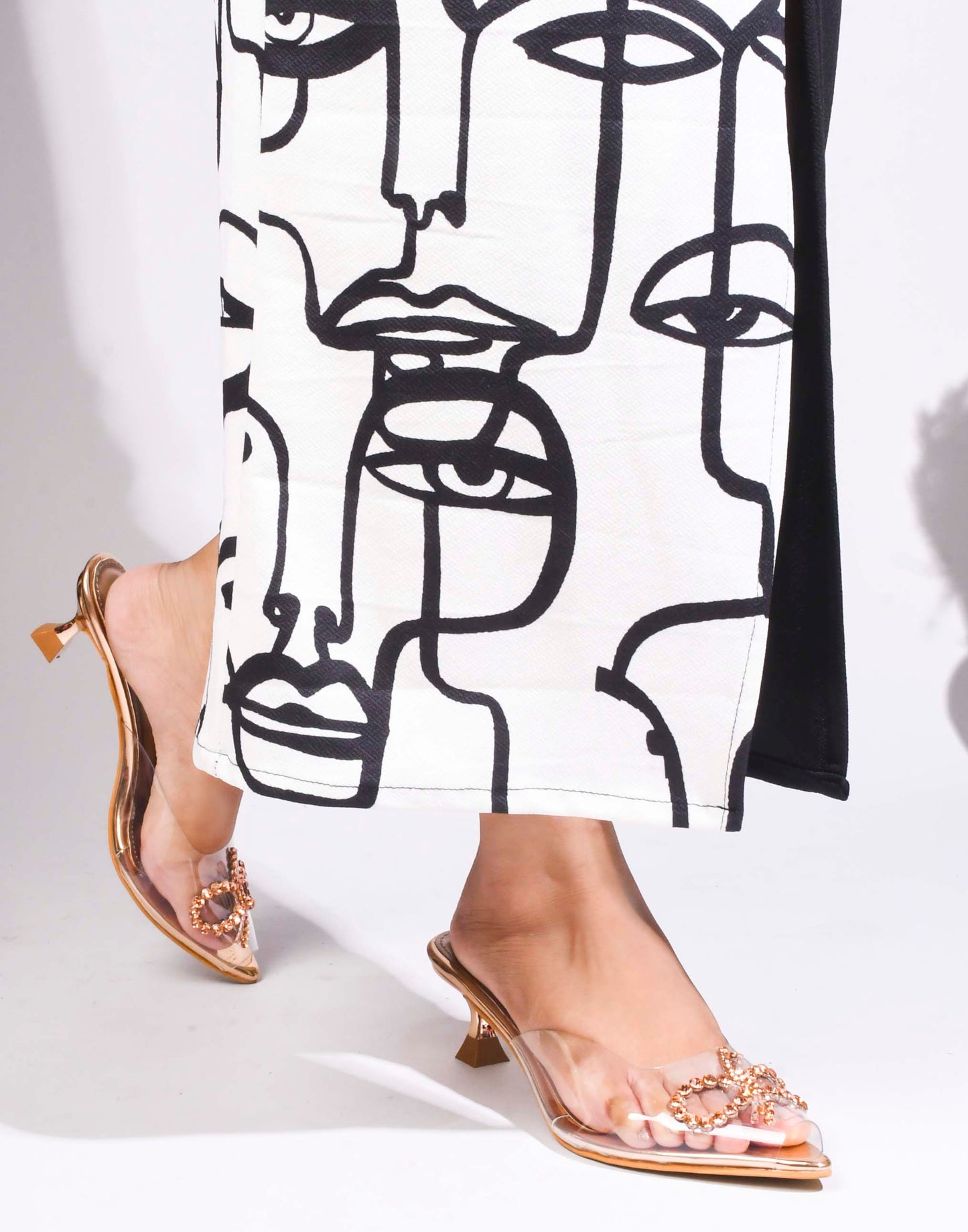 Jm Looks women's embellished clear strap heels with a decorative design
Sultan
