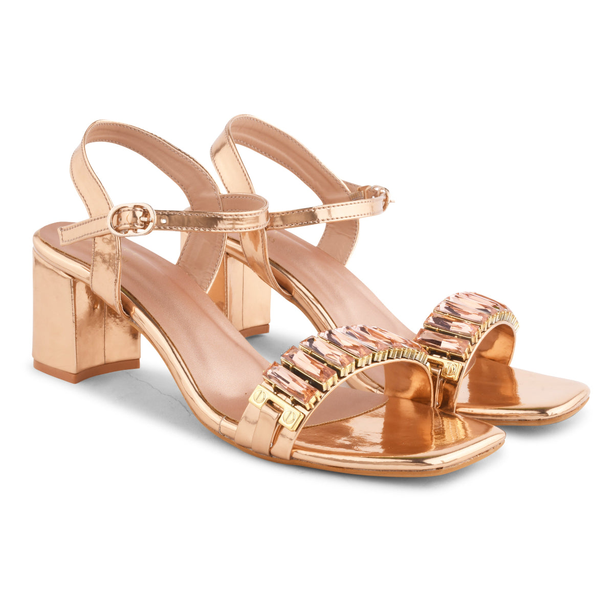 Jm Looks women's embellished block heel sandals with an ankle strap
Sultan