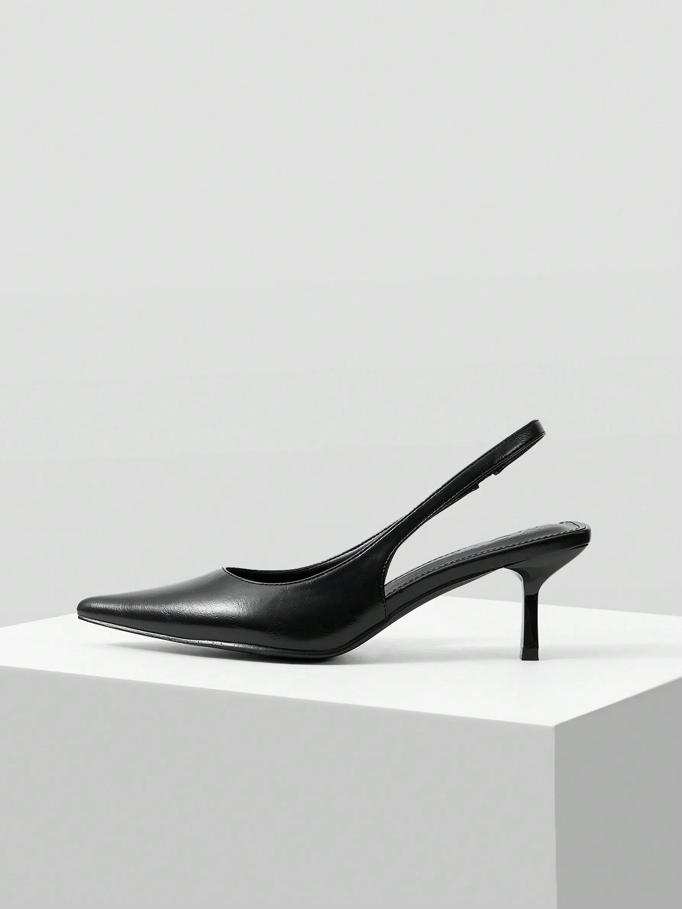 JM LOOKS Stylished-Toe Stilettos with Buckle Closure for Women & Girls Black