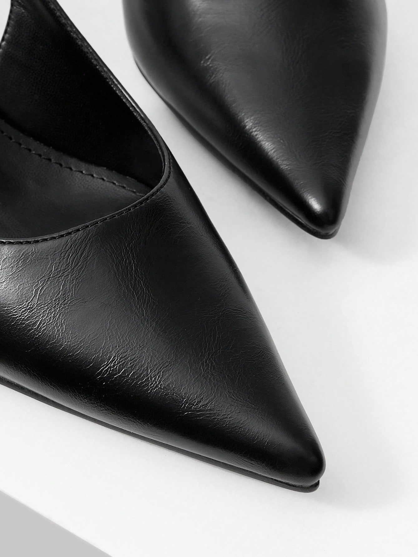 JM LOOKS Stylished-Toe Stilettos with Buckle Closure for Women & Girls Black