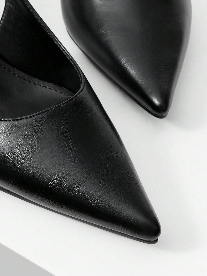 Stylished-Toe Stilettos with Buckle Closure - 13