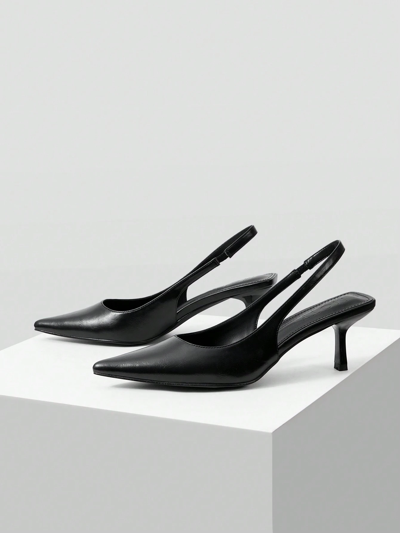 JM LOOKS Stylished-Toe Stilettos with Buckle Closure for Women & Girls Black
