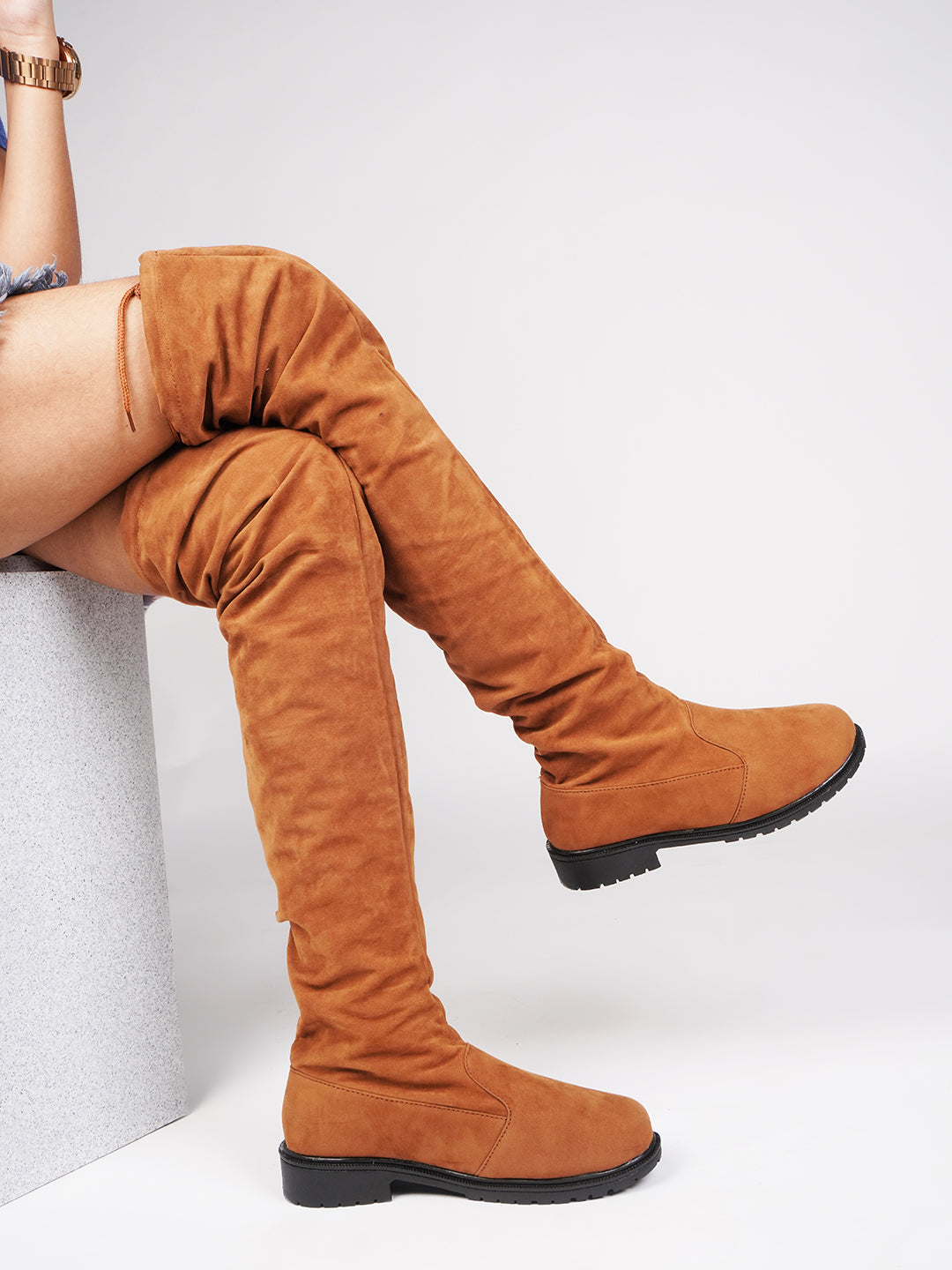 Shop Online Women's and Girls' Platform Boots at JM LOOKS Tan