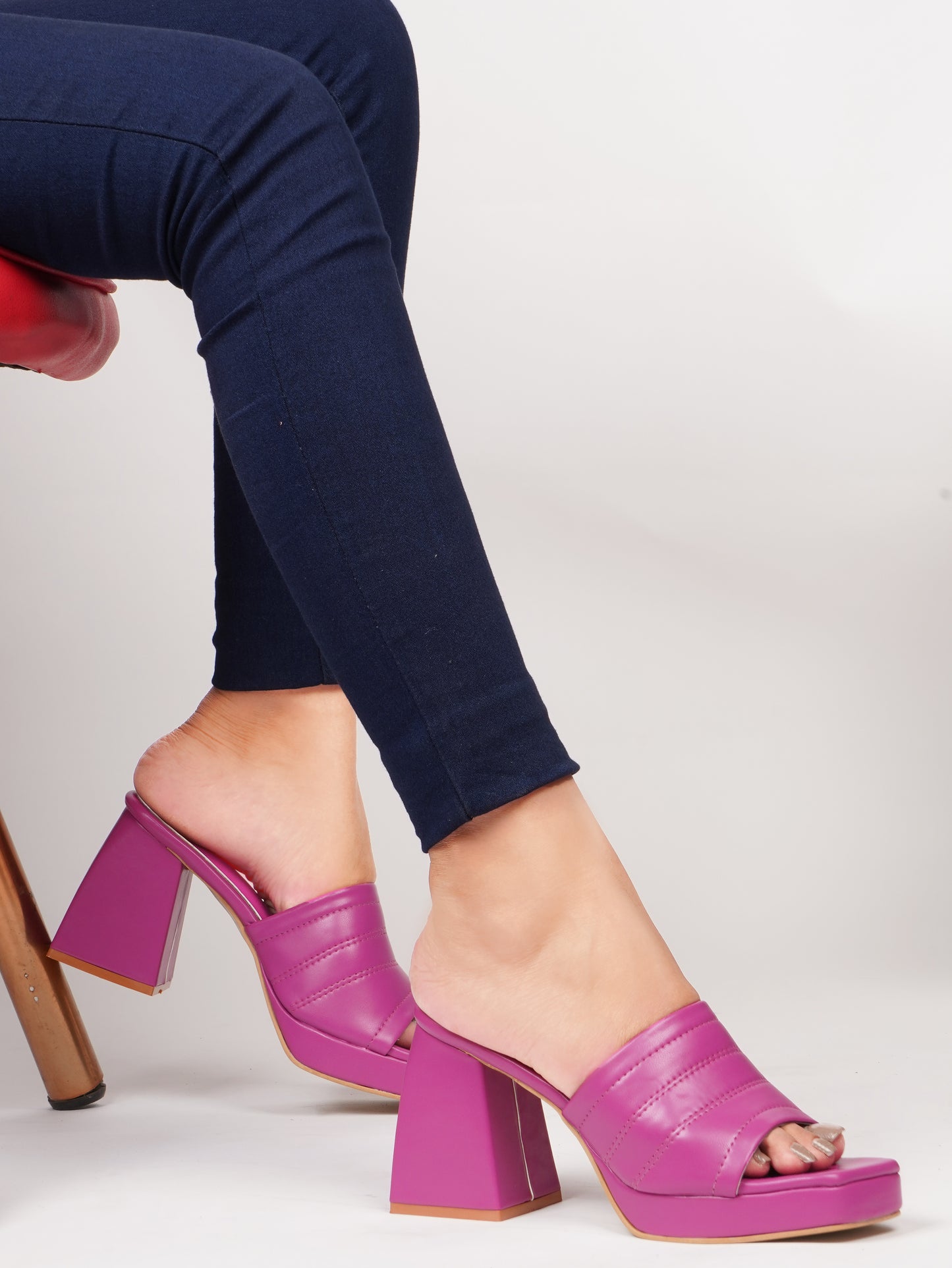Women's Peep-Toe Chunky Heeled Sandals for Women & Girls Rani
