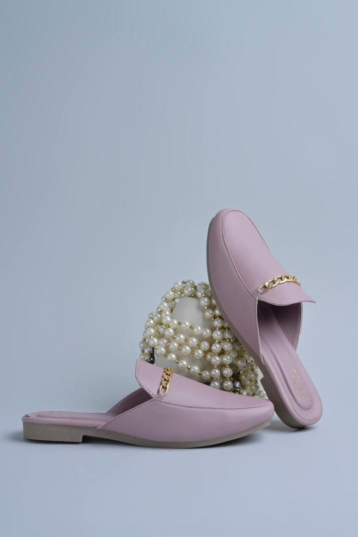 Jm Looks dual-strap flat slides in a neutral tone
Wood Rose