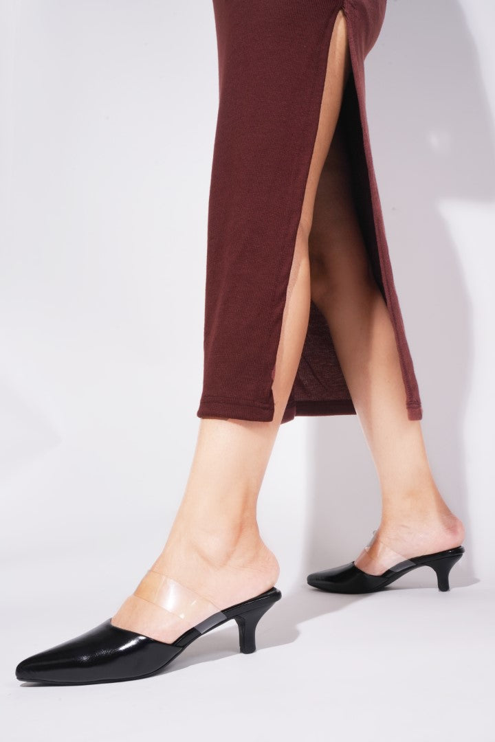 JM LOOKS | Pencil Black Heel Sandals for Women and Girls | Shop Now Black
