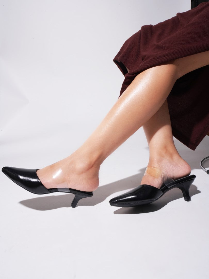 JM LOOKS | Pencil Black Heel Sandals for Women and Girls | Shop Now Black