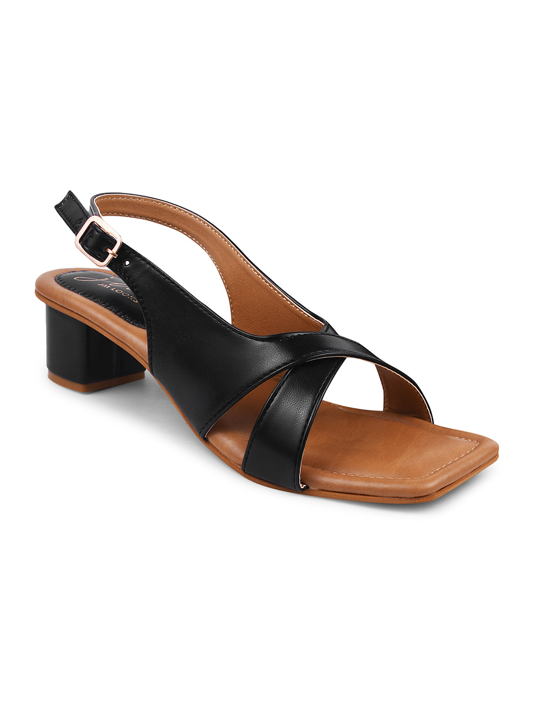 Women's Slingback Block Heels online at JM LOOKS| Shop Now! Black