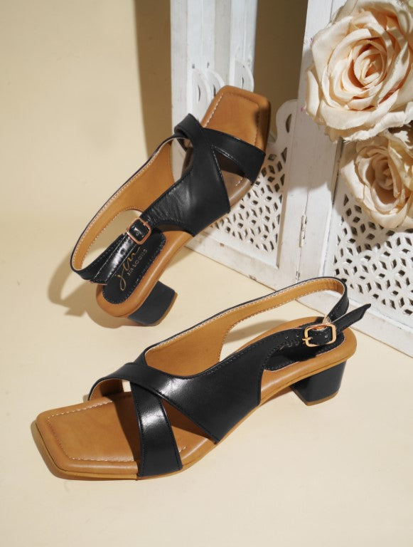 Women's Slingback Block Heels online at JM LOOKS| Shop Now! Black
