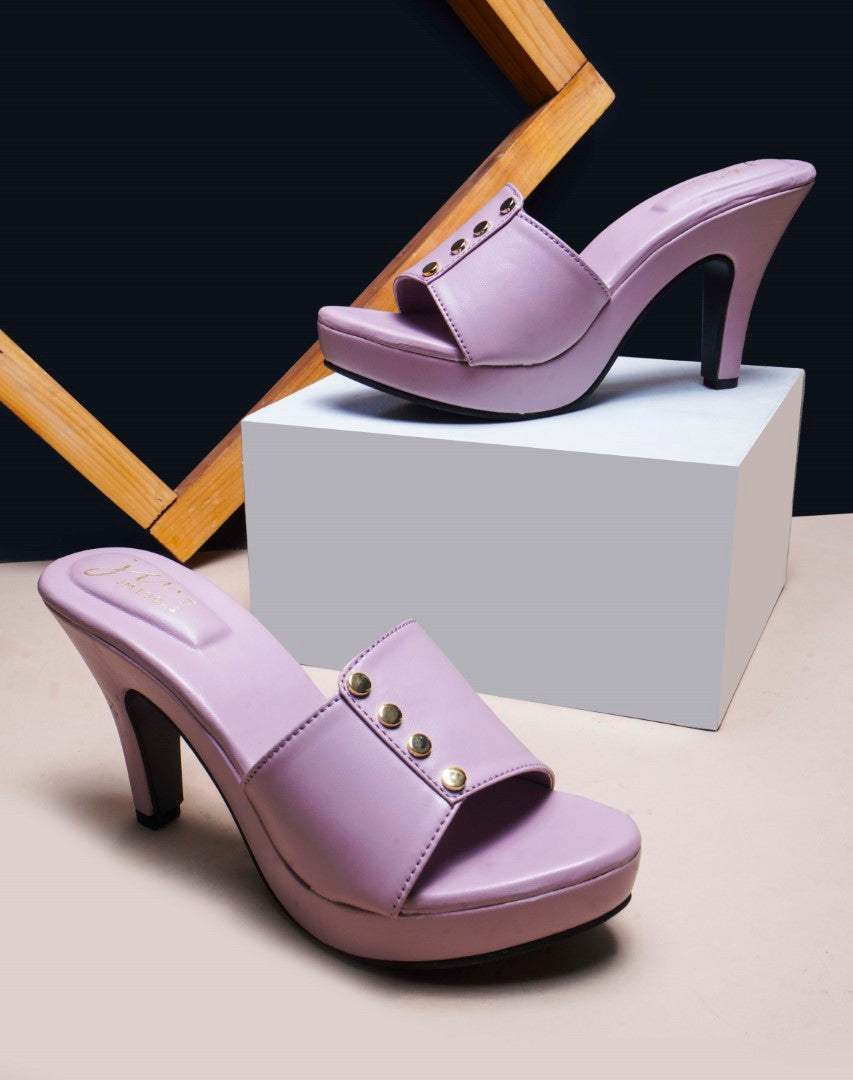 Jm Looks Women's Studded Platform Mules Rose