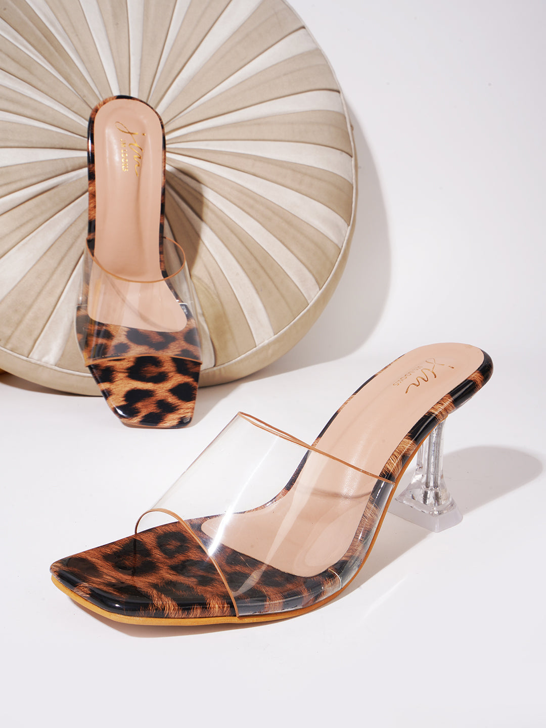Shop Online Open-Toe Kitten Heeled Sandals for Women and Girls JM LOOKS Beige