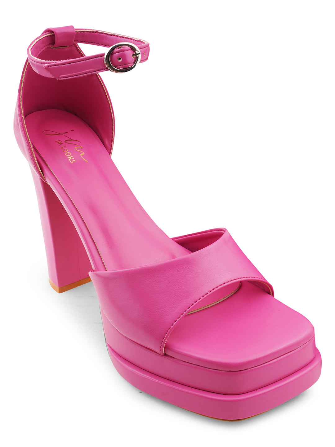 Shop Online Ankle Strap Double Platform Block High Heels Sandals at JM LOOKS Rani
