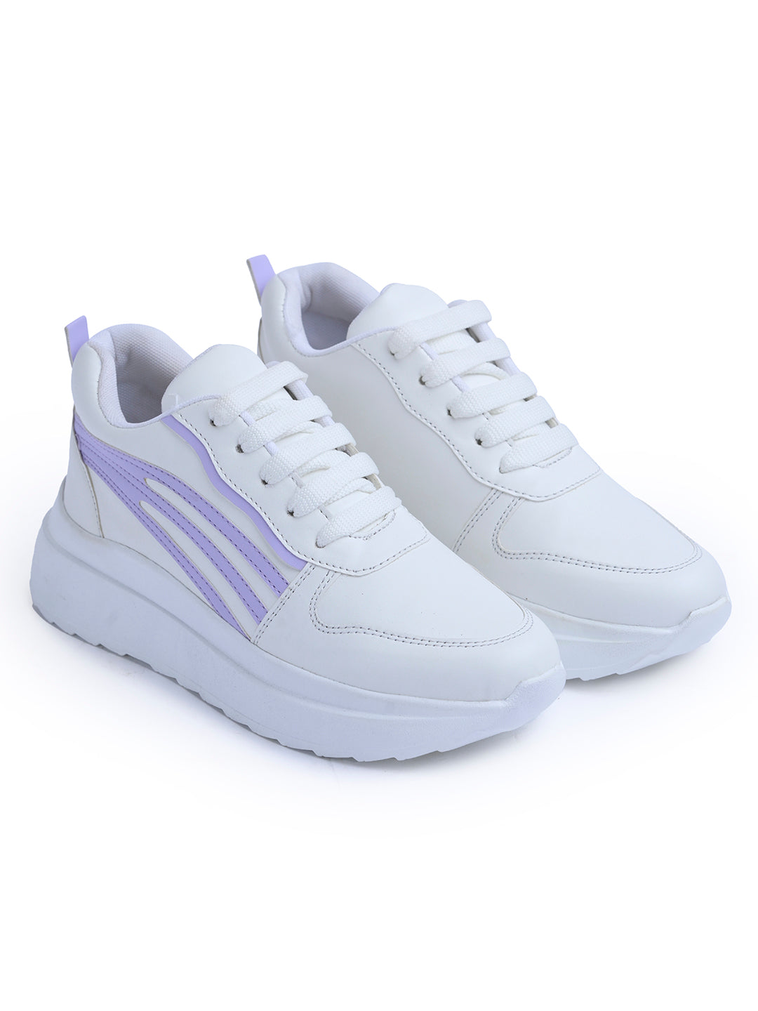 Jm Looks sneakers with contrasting stripe detailing on the side
Lavender