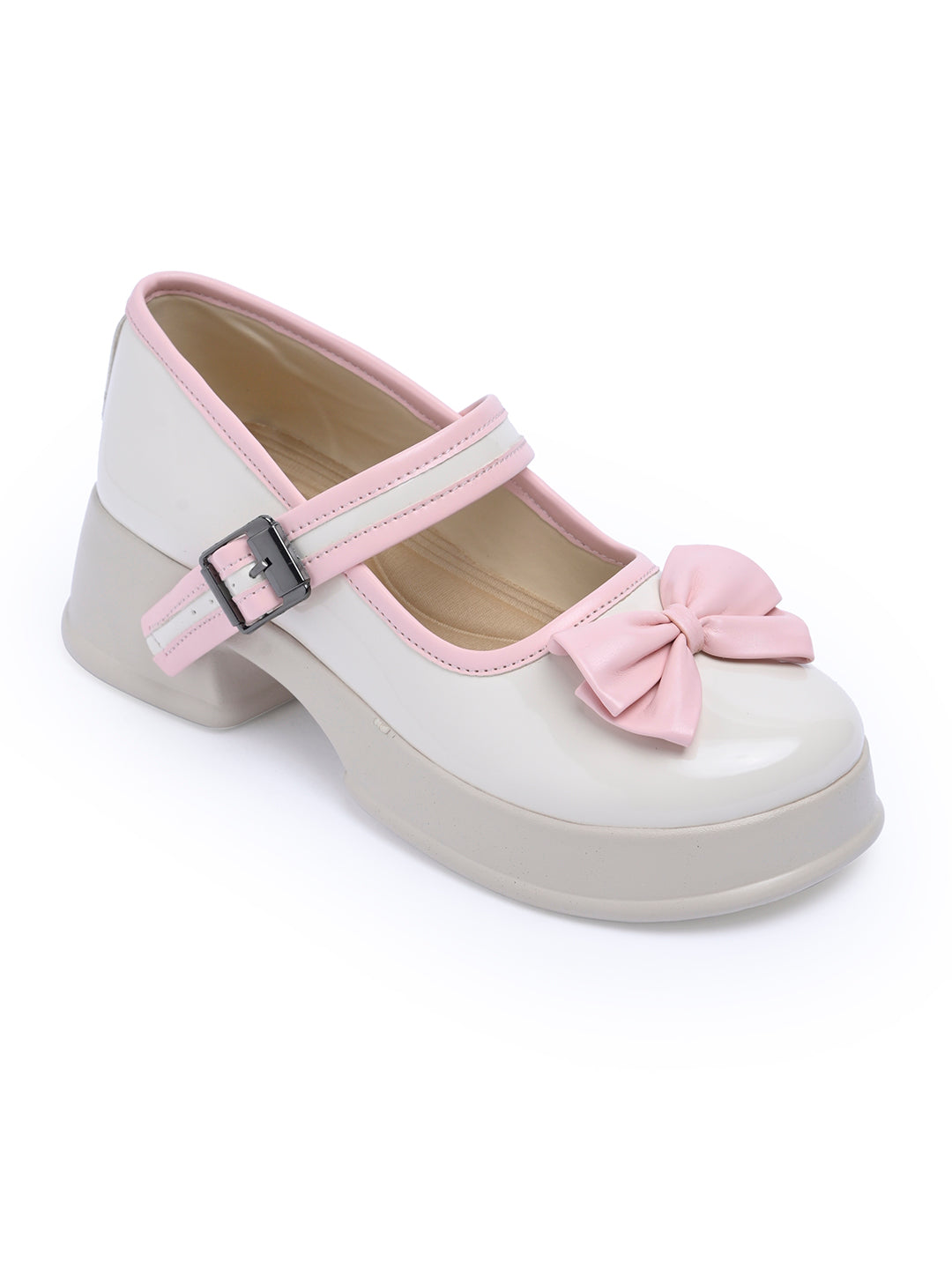 JM Looks Embroidered Toe-Loop Ethnic Flat Sandals for Women | Handcrafted Festive Slip-Ons Cream
