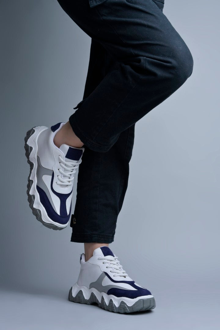 Jm Looks Stylish Wavy Sole Sneakers for Women & Girls Grey
