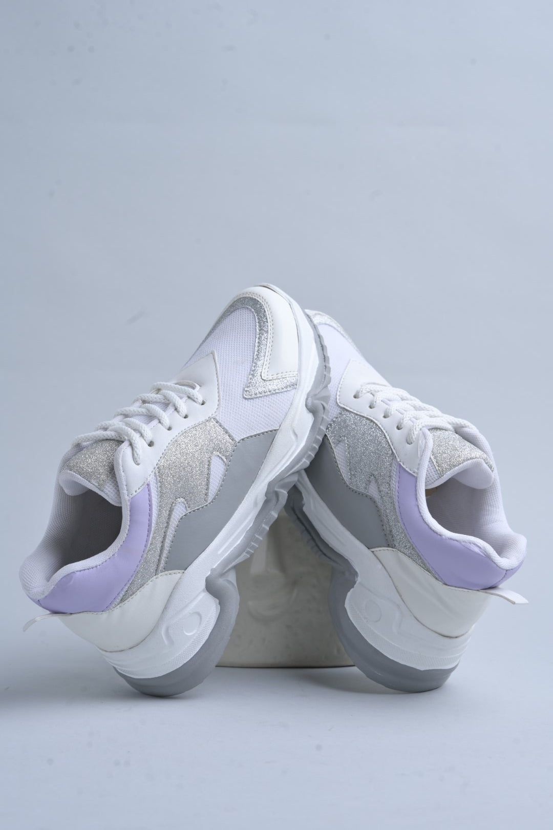Jm Looks glitter panel chunky sole sneakers
White