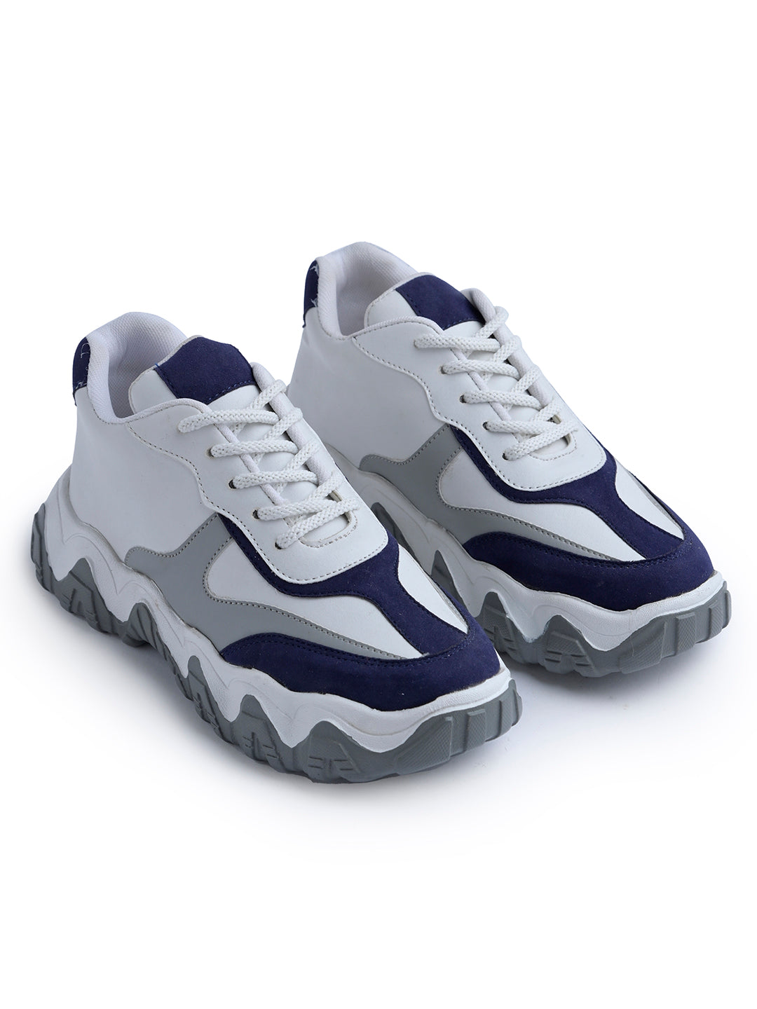 Jm Looks Stylish Wavy Sole Sneakers for Women & Girls Grey