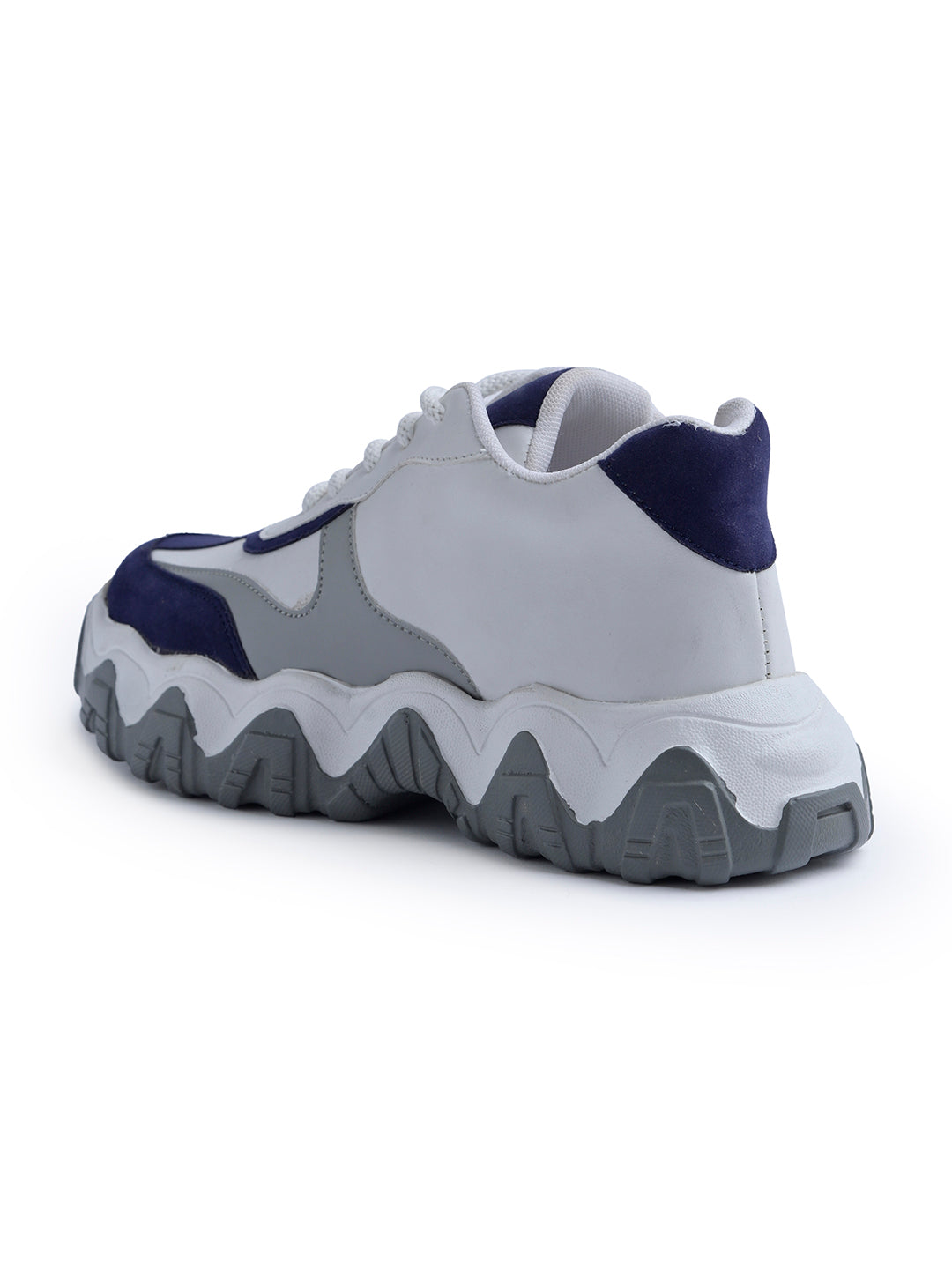 Jm Looks stylish wavy sole sneakers with dynamic paneling
Grey
