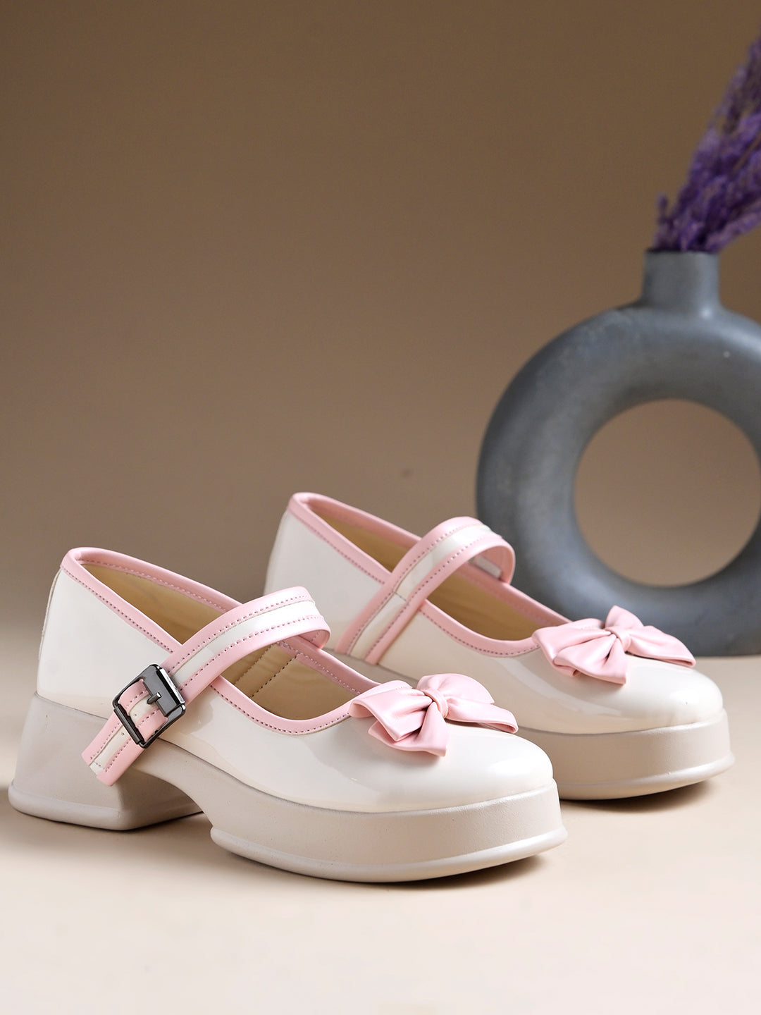 JM Looks Embroidered Toe-Loop Ethnic Flat Sandals for Women | Handcrafted Festive Slip-Ons Cream