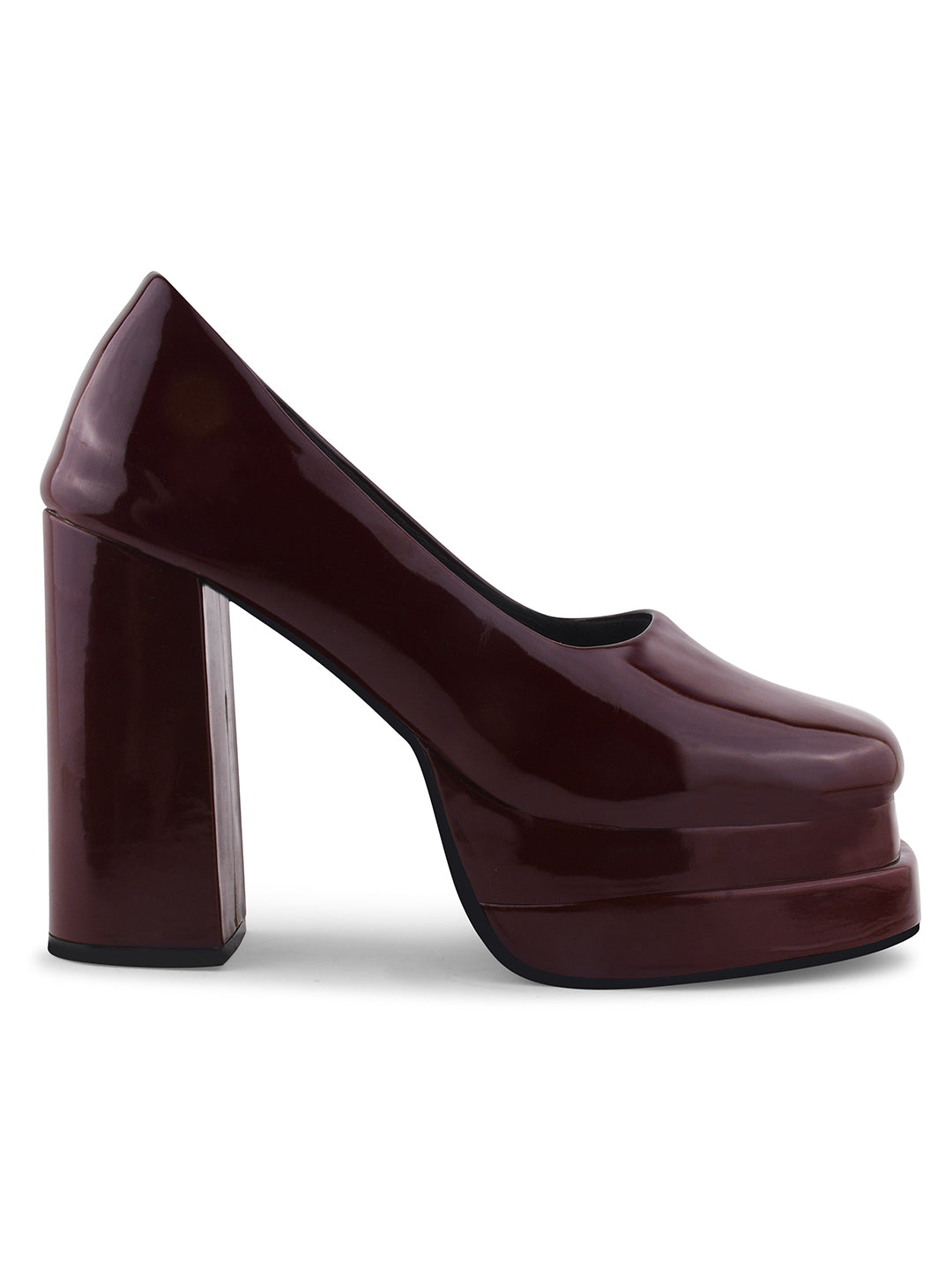 JM Looks Women's Closed-Toe Platform Wedge Slip-On Sandals | Back-Covered Design Cherry