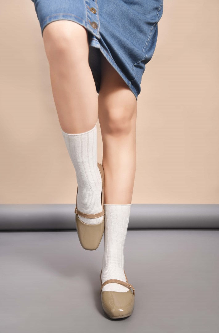 Jm Looks Cherry Double Strap Block Heel Sandals Stylish & Comfortable Beige