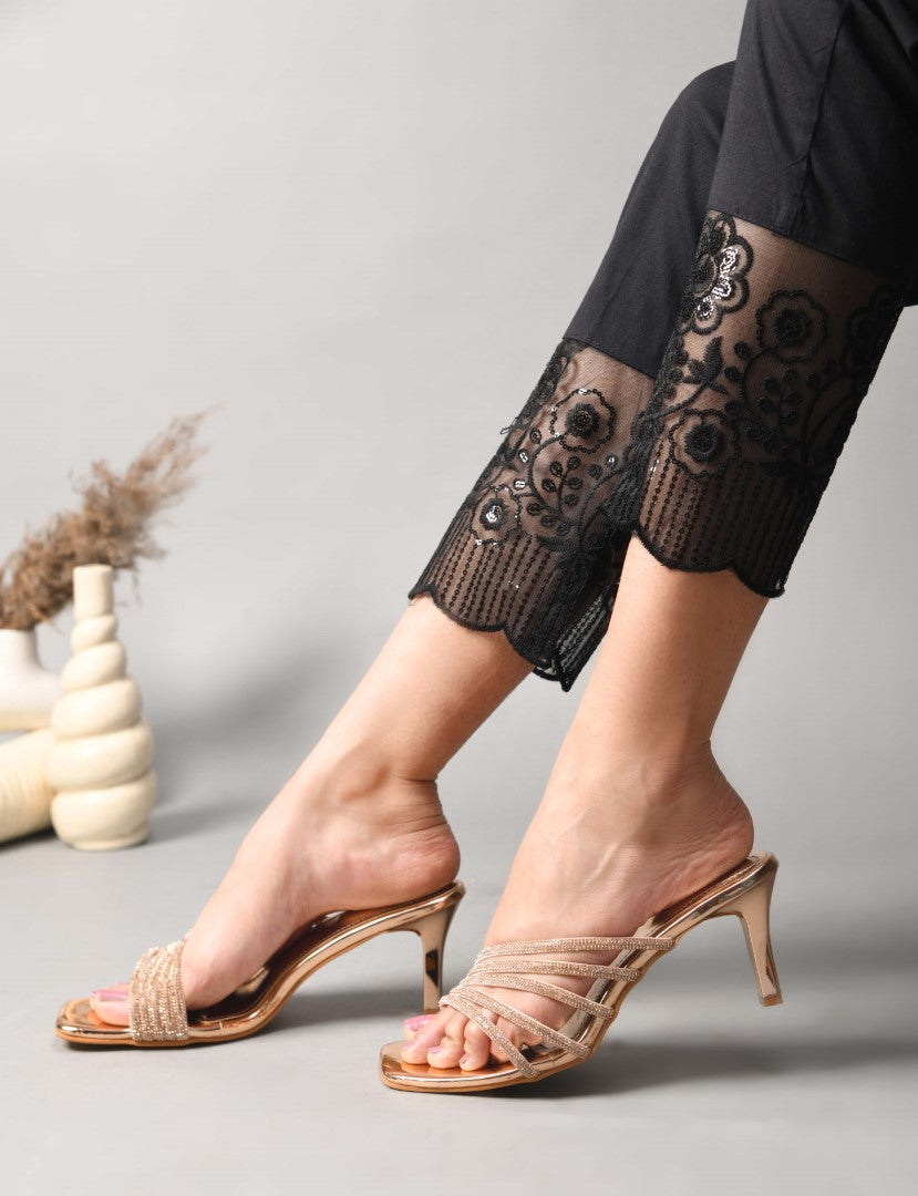 JM Looks heeled sandals with multiple embellished straps and a square toe
Sultan