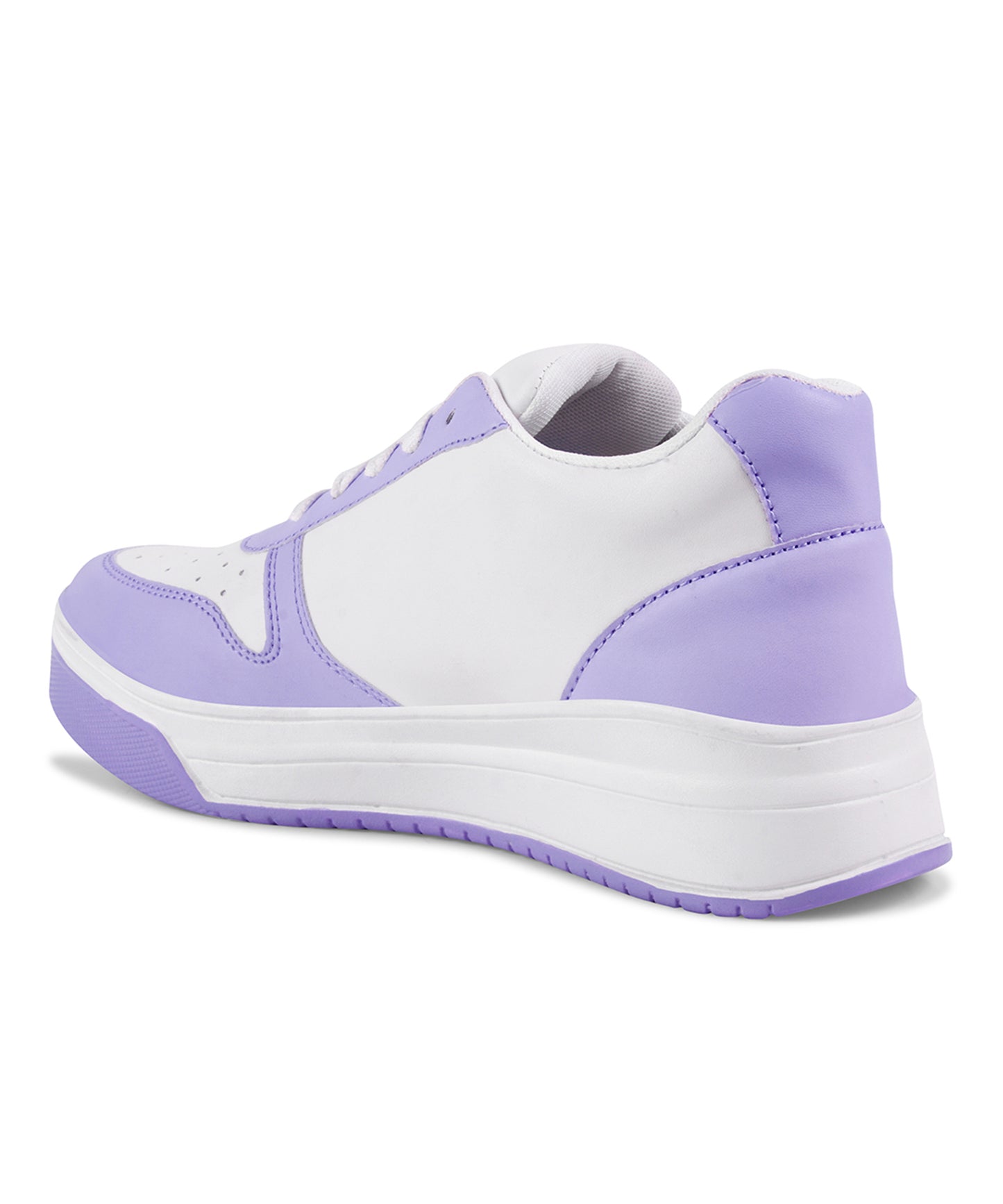 Jm Looks Women's Baby Pink Chunky Sneakers – Comfortable Casual Shoes White-Purple