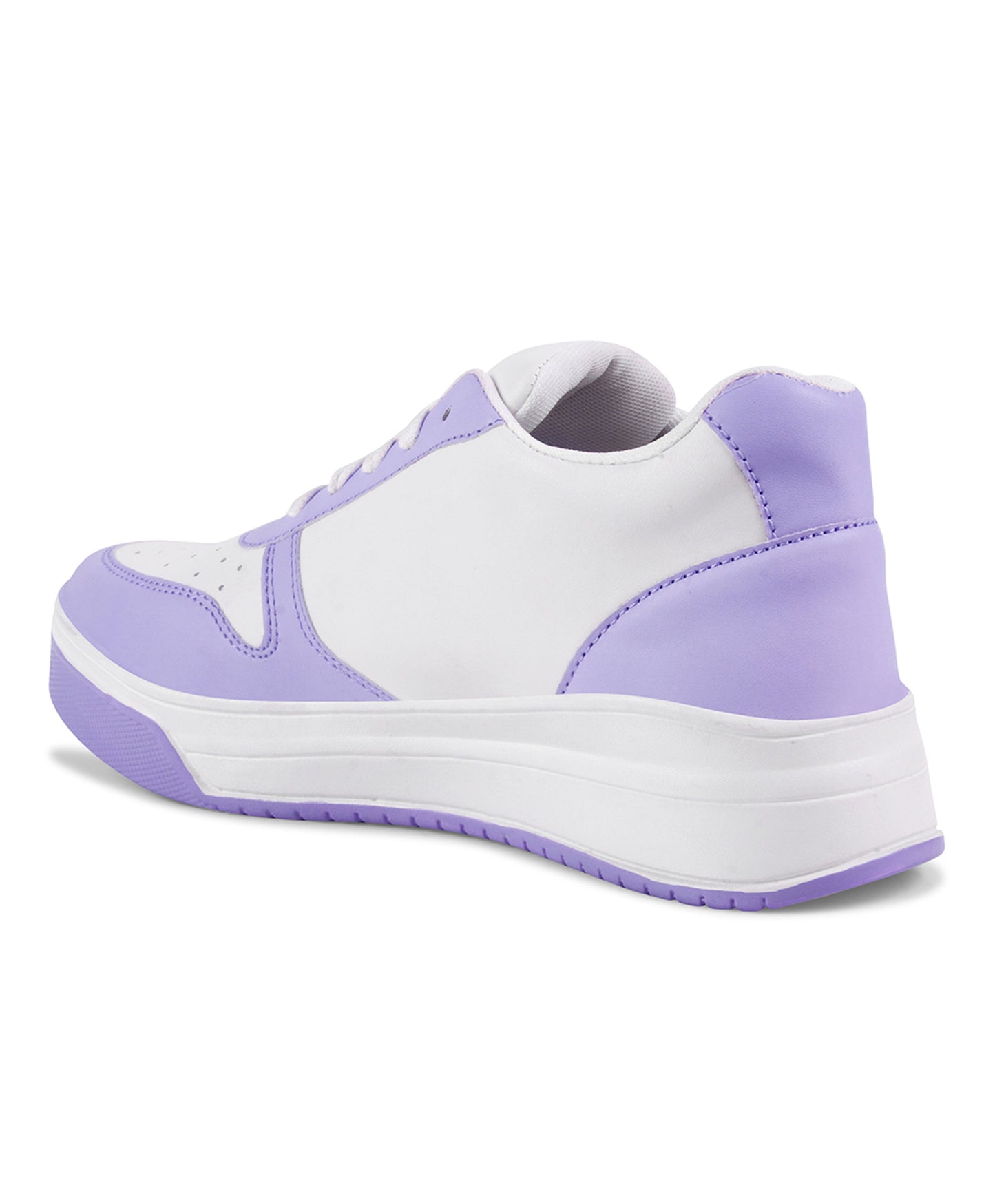 Jm Looks Women's Baby Purple Chunky Sneakers – Comfortable Casual Shoes White-Purple