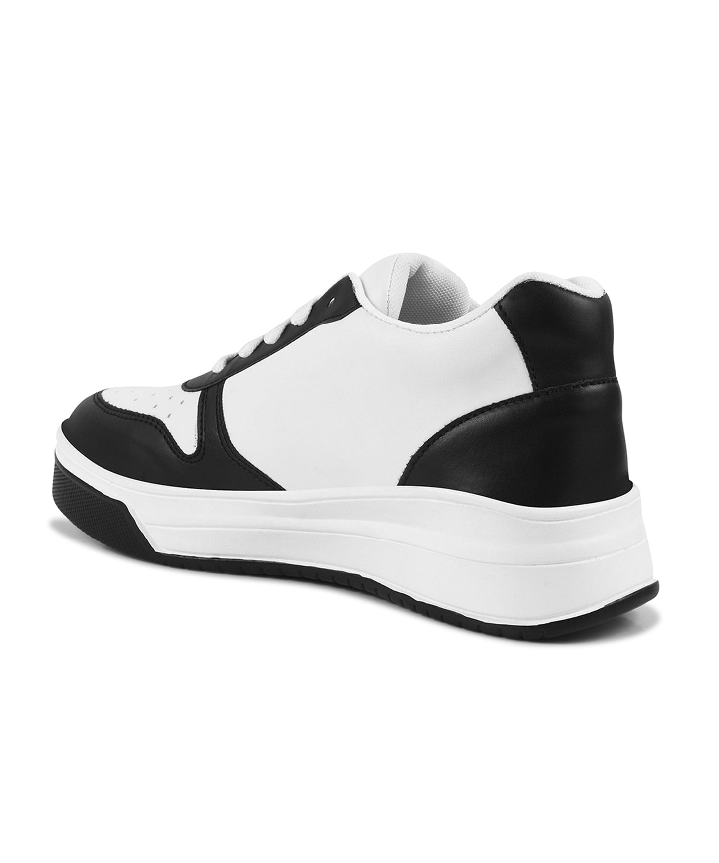 Jm Looks Women's Baby Pink Chunky Sneakers – Comfortable Casual Shoes White-Black
