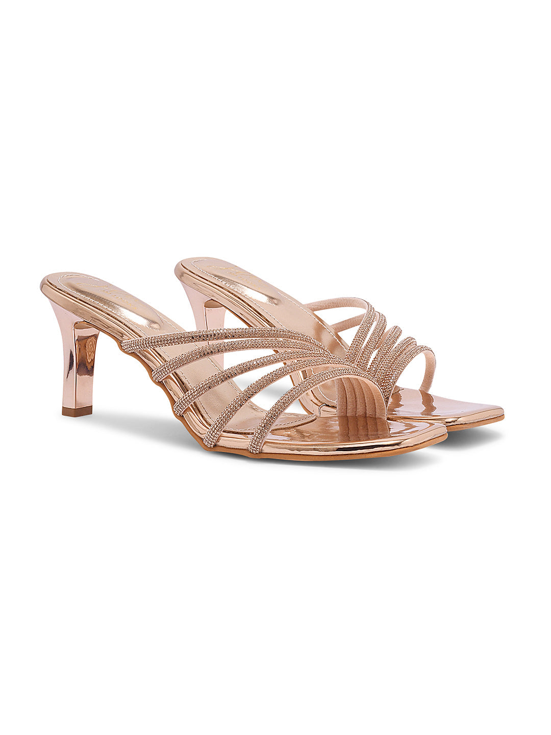 JM Looks heeled sandals with multiple embellished straps and a square toe
Sultan
