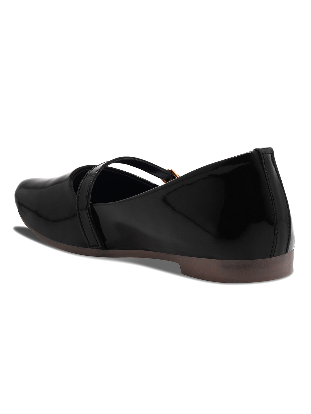 Jm Looks Cherry Double Strap Block Heel Sandals Stylish & Comfortable Black