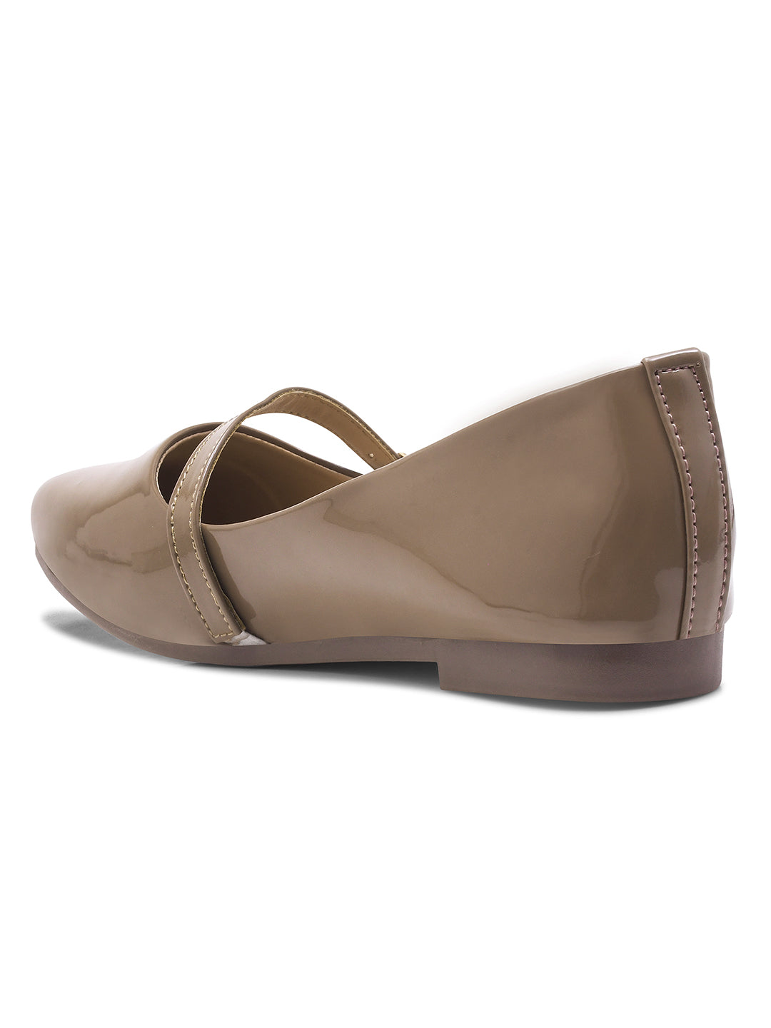 Jm Looks Cherry Double Strap Block Heel Sandals Stylish & Comfortable Beige