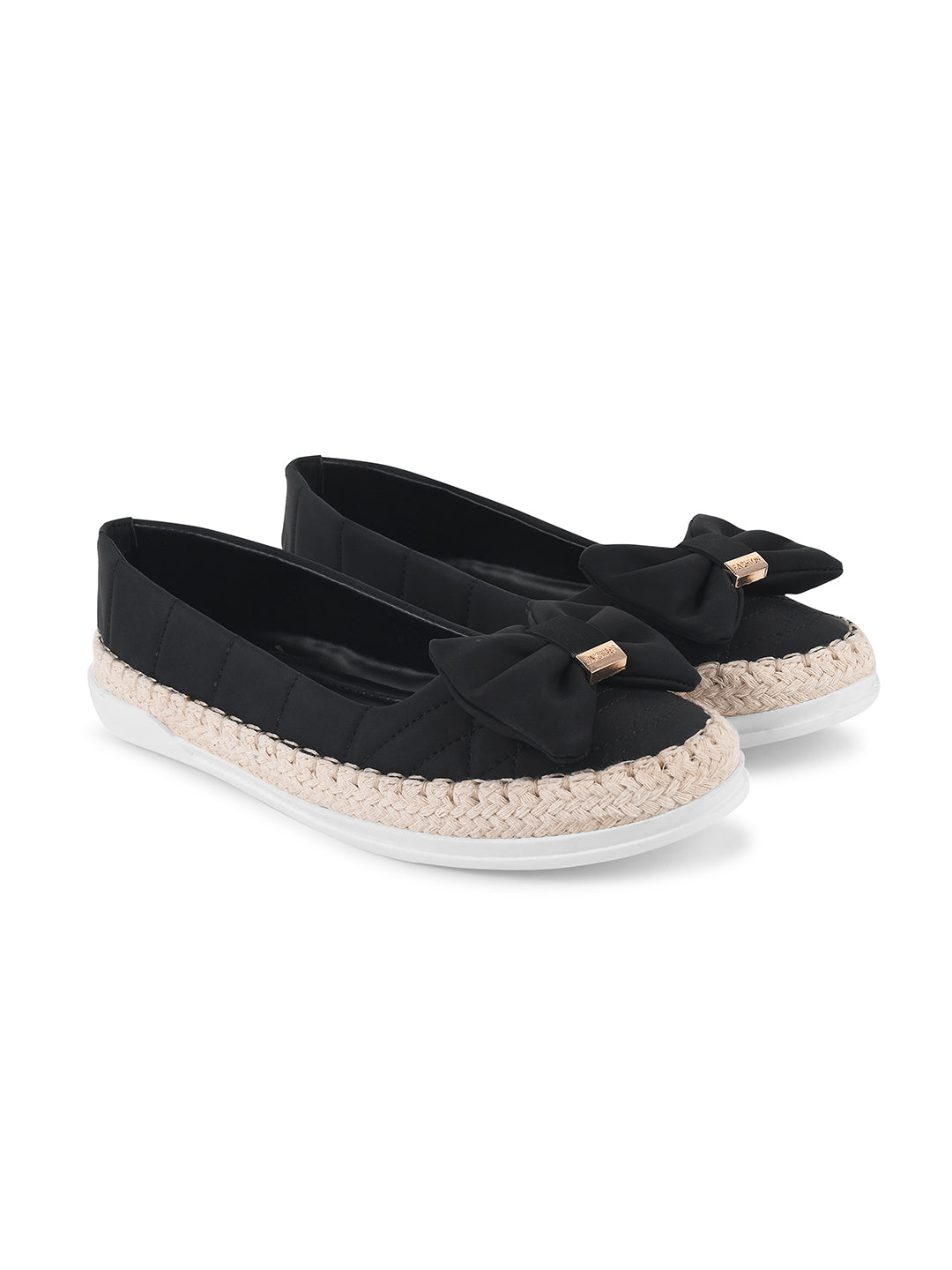 JM Looks espadrille loafers featuring a prominent bow and woven sole detail
Wood Rose