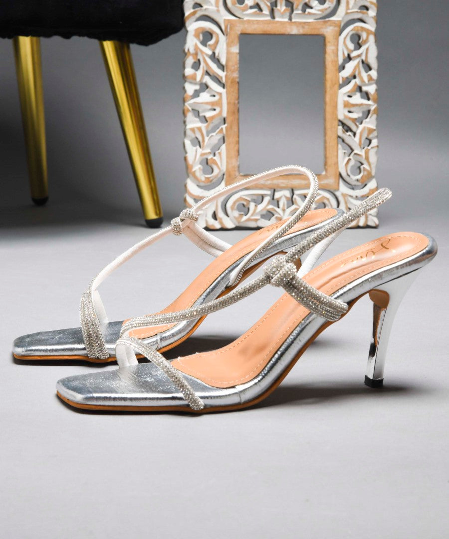 Gold Glitter Heels | Party Wedding Shoes | JM Looks Silver