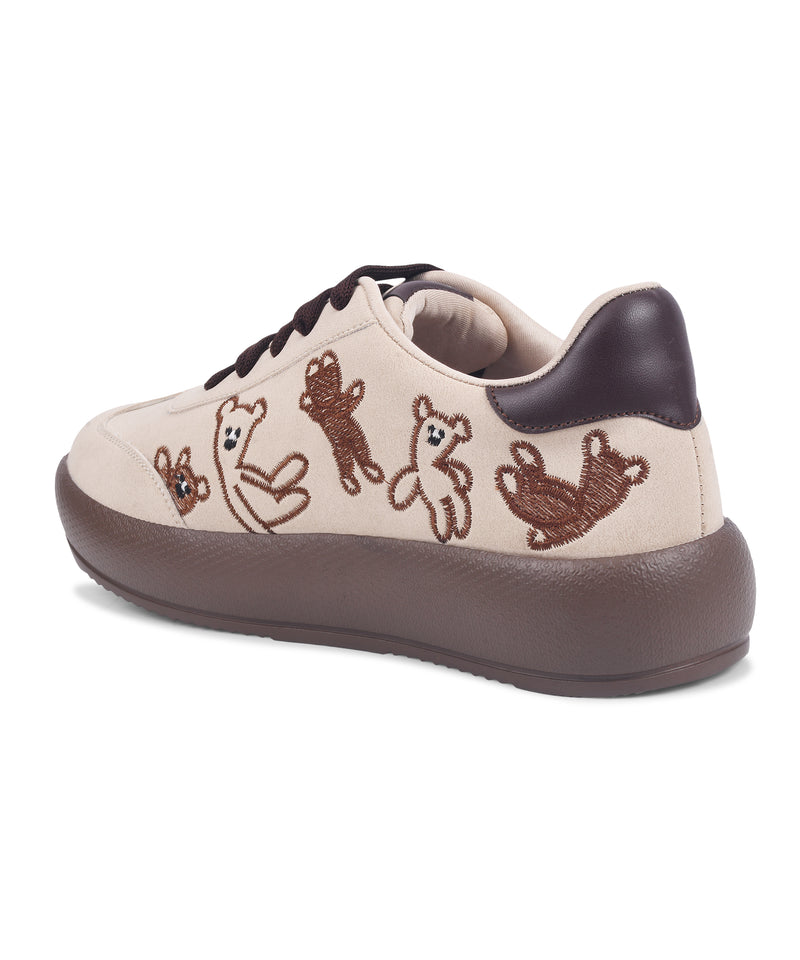 Suede Cute Teddy Sneakers - 6