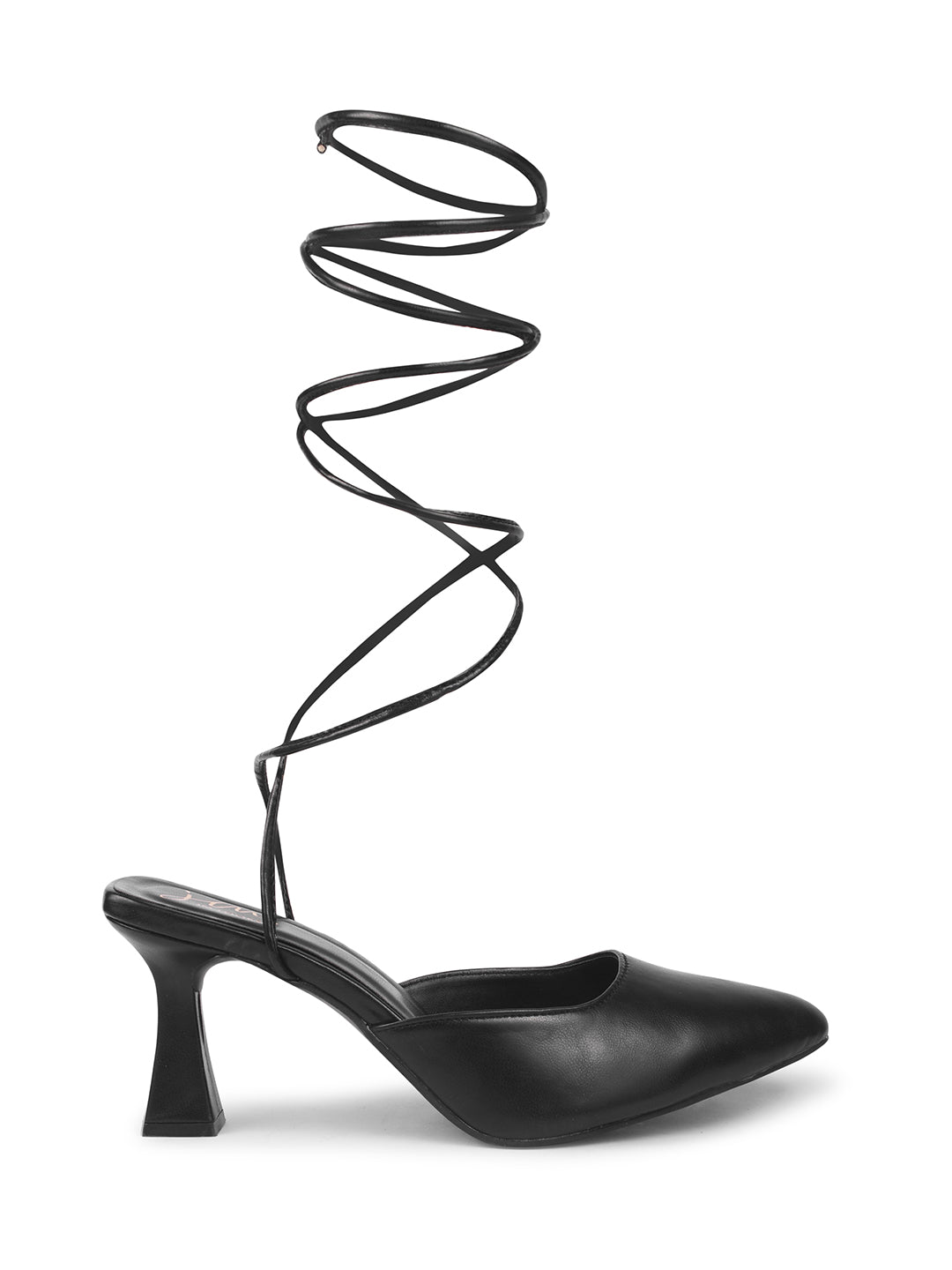 Shop Online Lace-Up Bellie Heels for Timeless Style at JM LOOKS Black