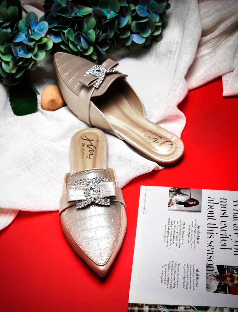 Tan Pointed Pumps for Women | Neutral Work Heels | JM Looks Gold