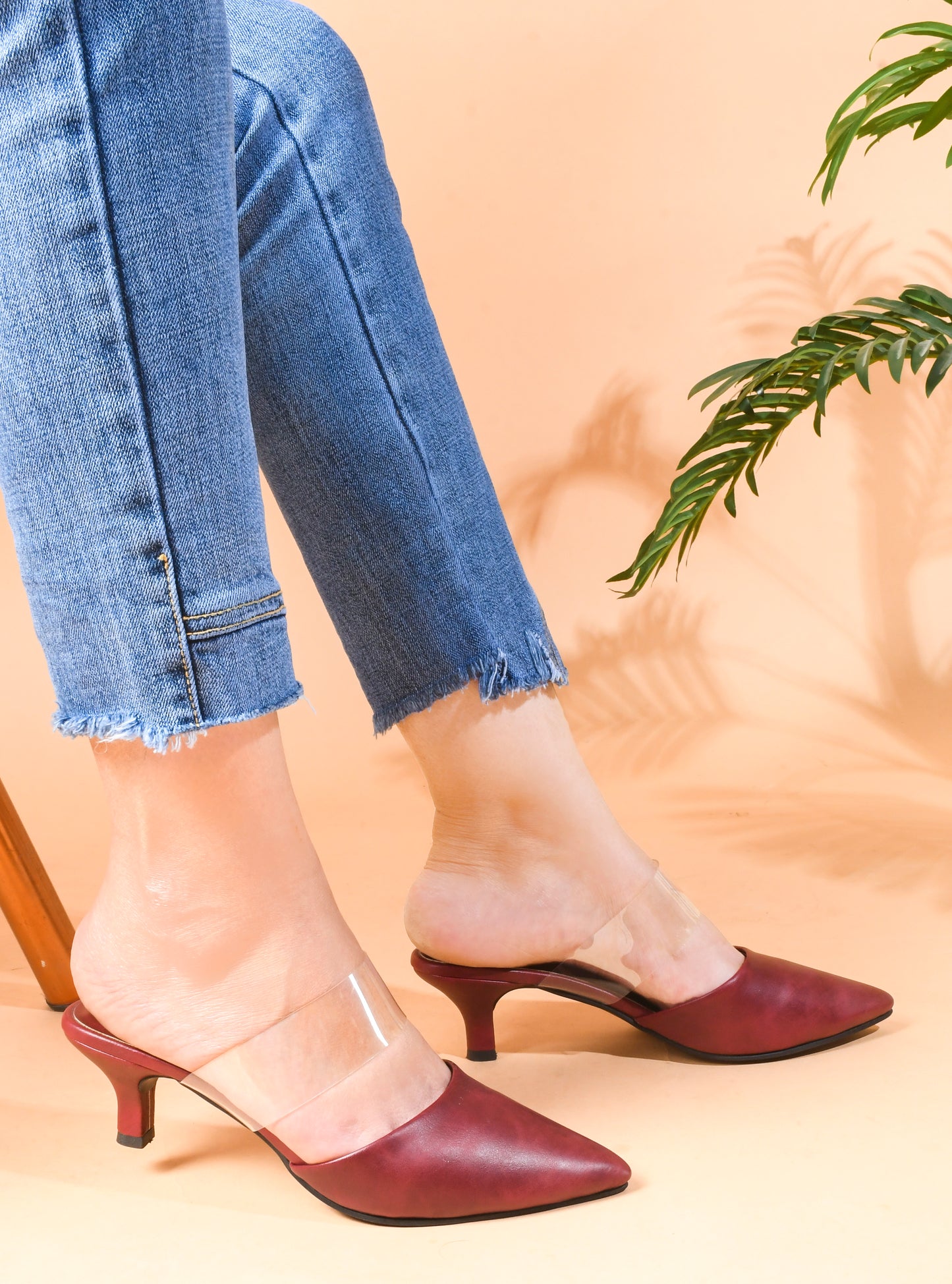 JM LOOKS | Pencil Black Heel Sandals for Women and Girls | Shop Now Cherry Red