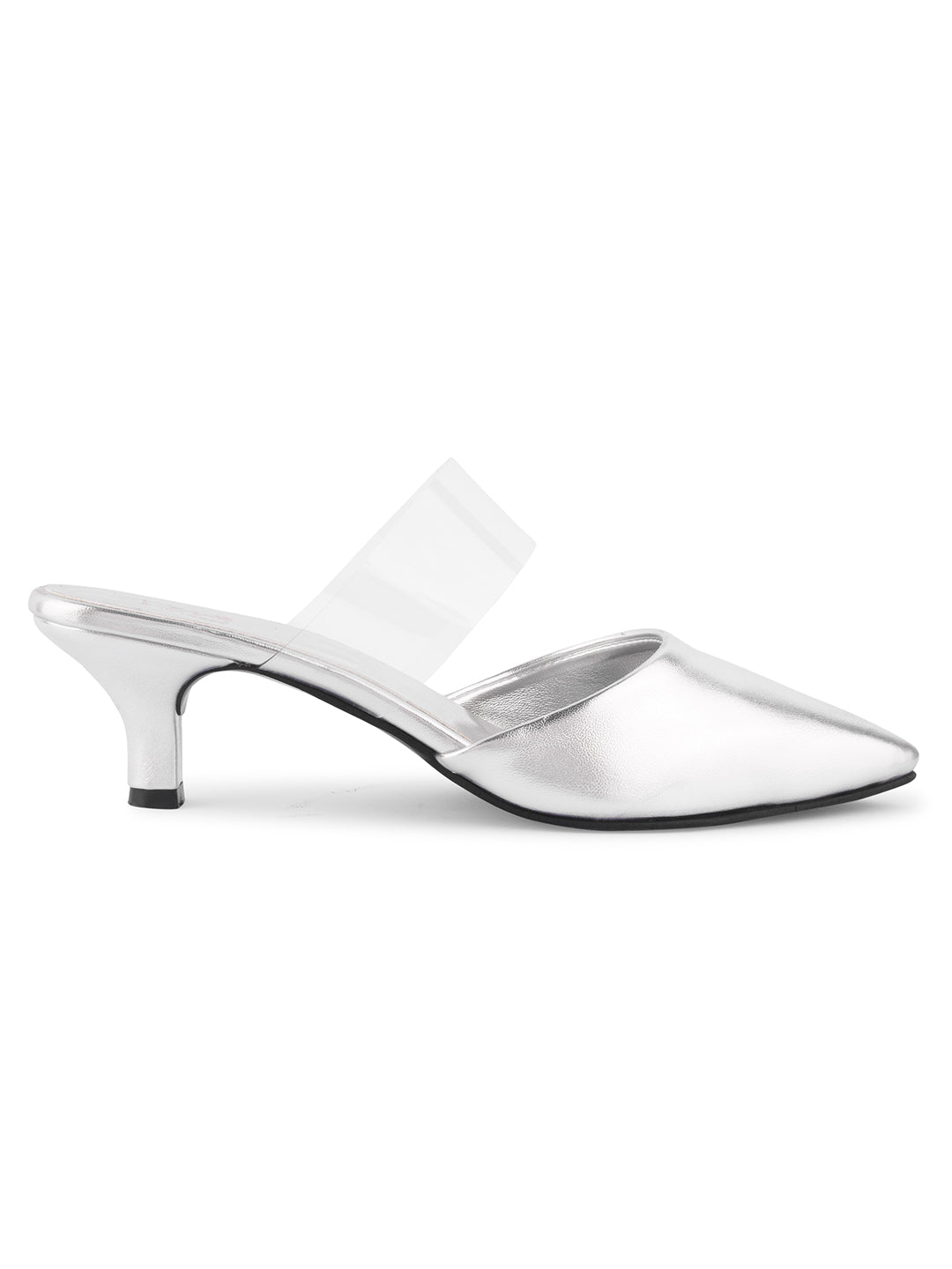 JM LOOKS | Pencil Black Heel Sandals for Women and Girls | Shop Now Silver