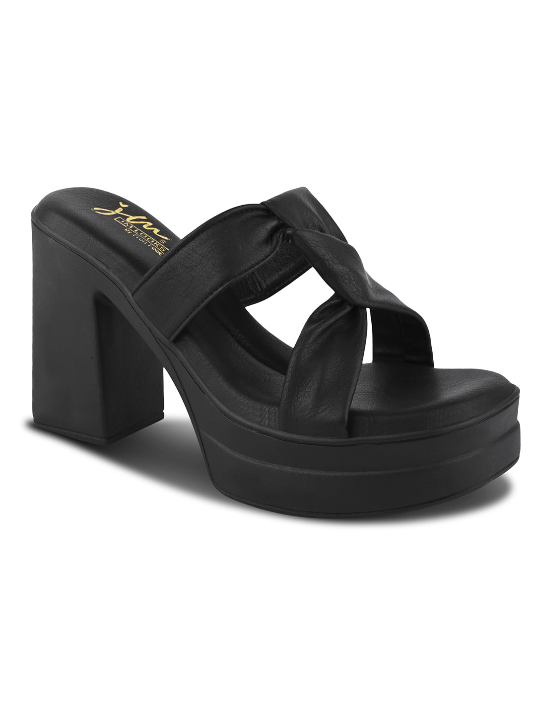 Knotted Strap Platform High Heel Mules for Women