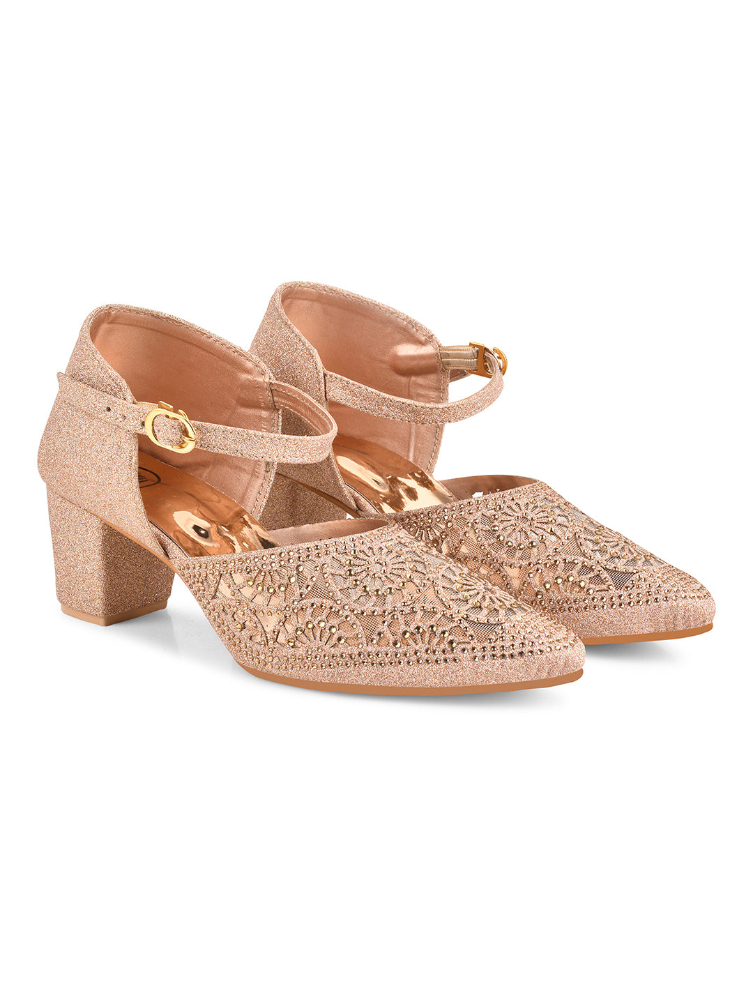 Buckle Strap Mules Block Heel for Women & Girls at JM LOOKS Sultan
