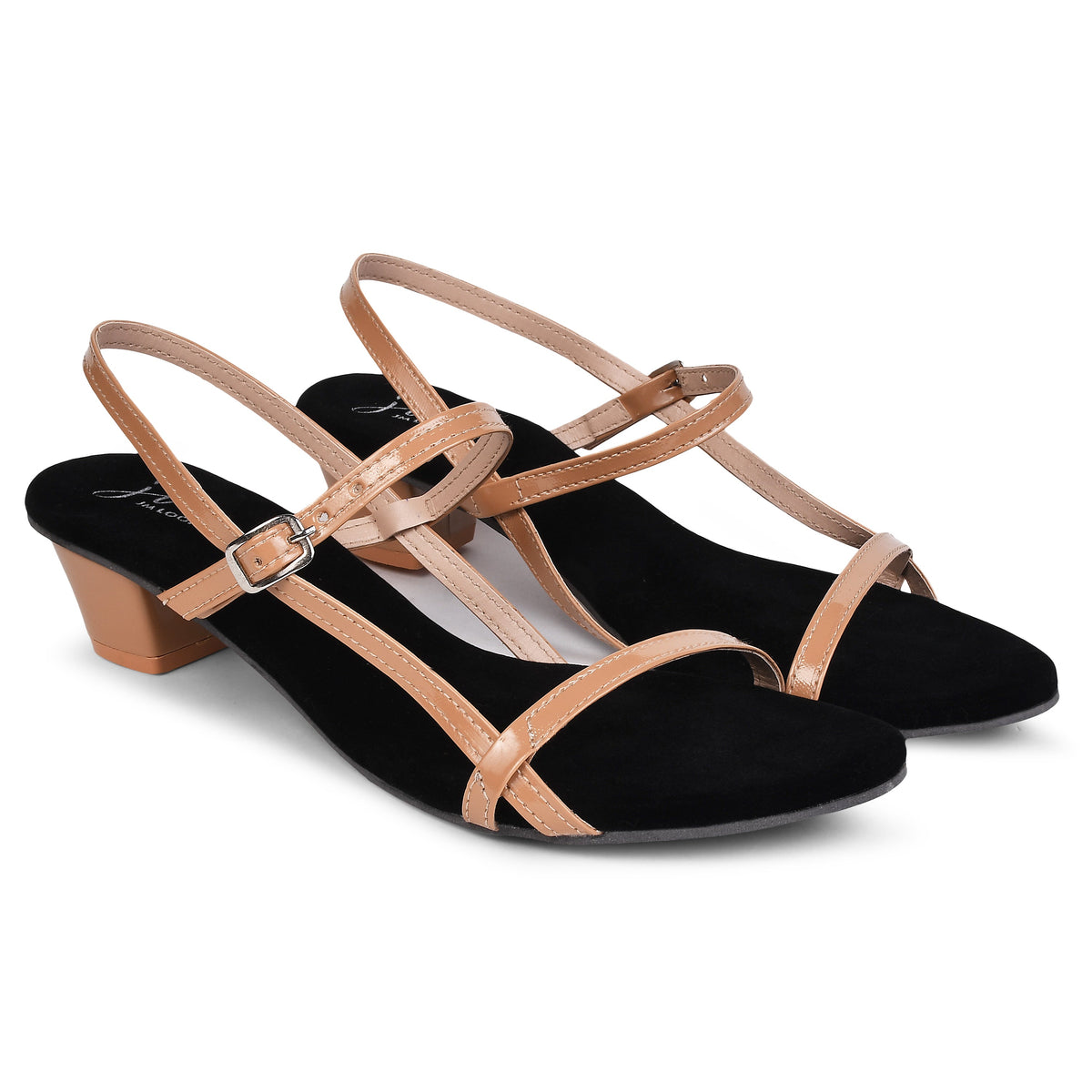 low block heel slingback sandals with a front strap and adjustable ankle strap
Sultan