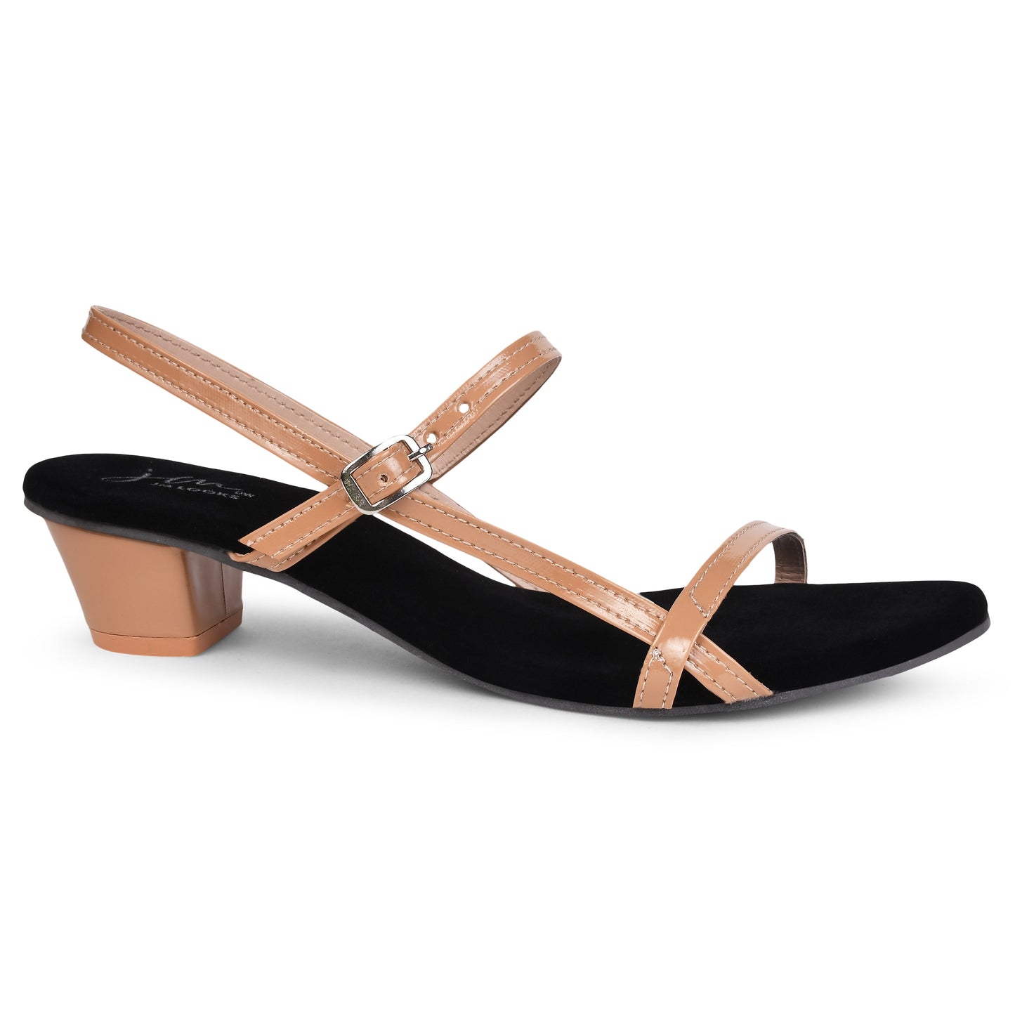 low block heel slingback sandals with a front strap and adjustable ankle strap
Sultan