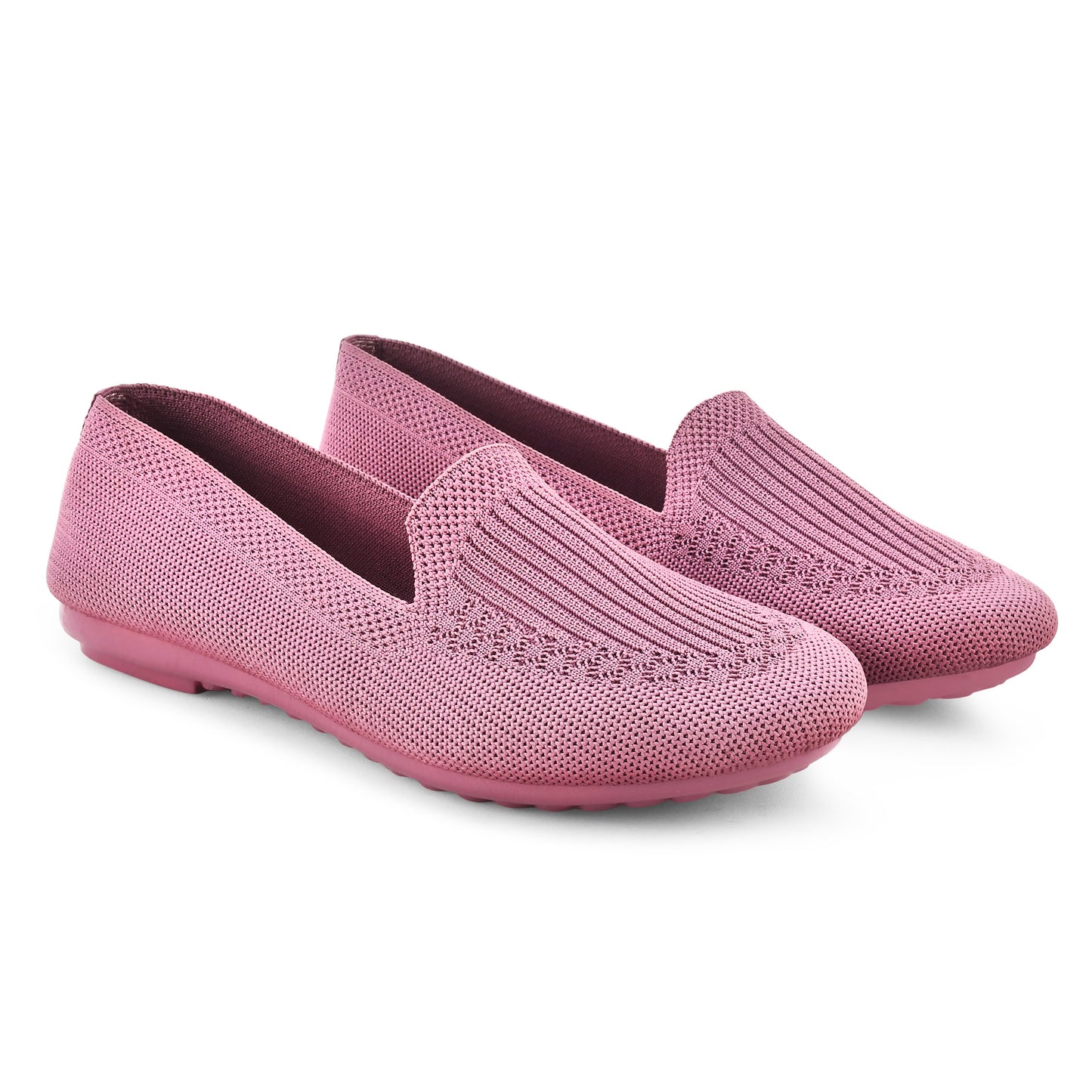 knit slip-on loafers with a textured upper
Peach