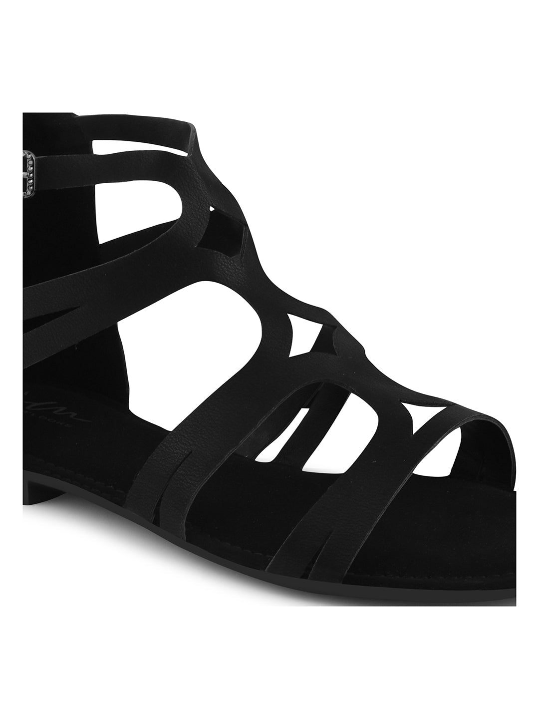 Jm Looks gladiator sandals with multiple straps and a back zipper
Black