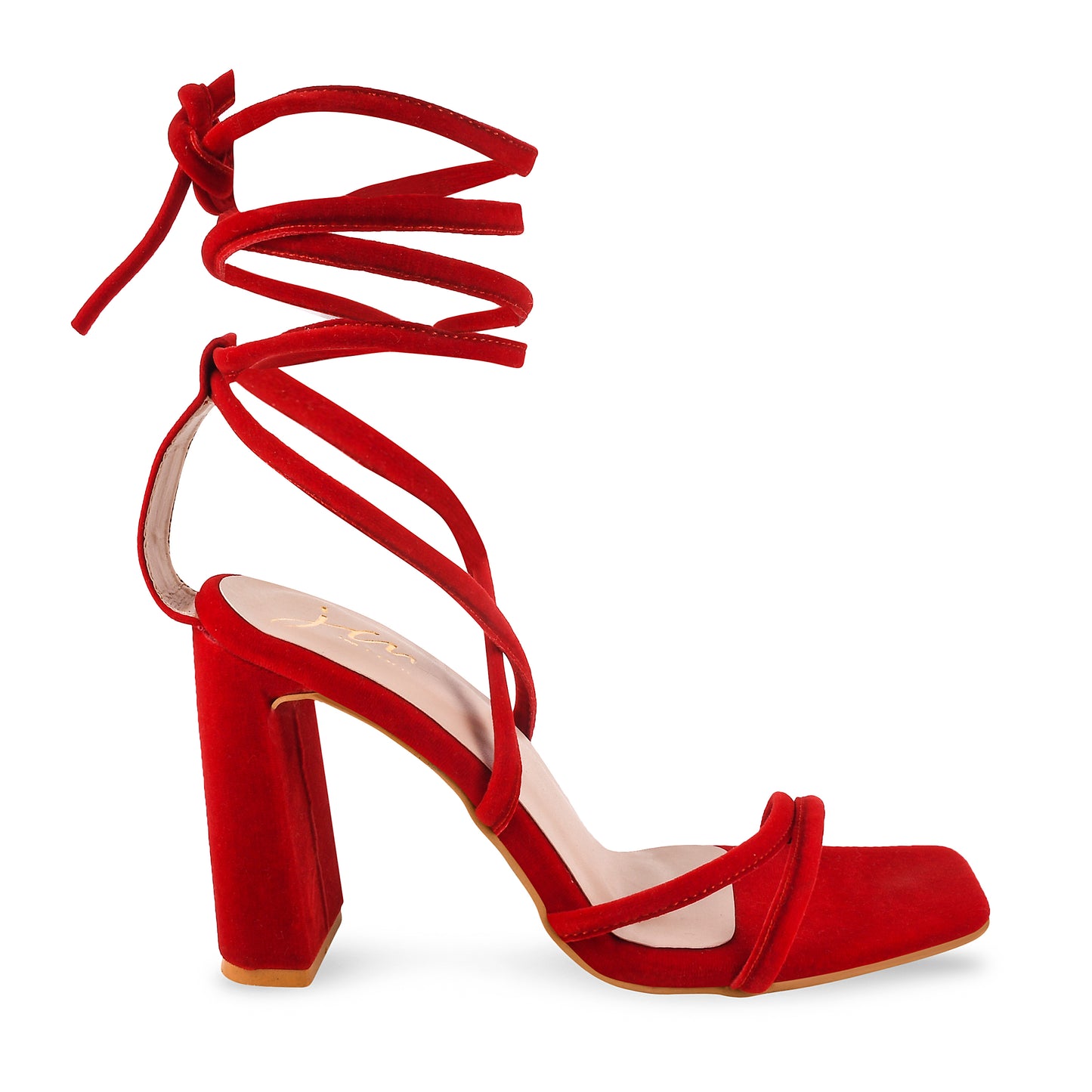 Buy Online Open-Toe Lace-Up Heel Sandals for Women and Girls at JM LOOKS Red