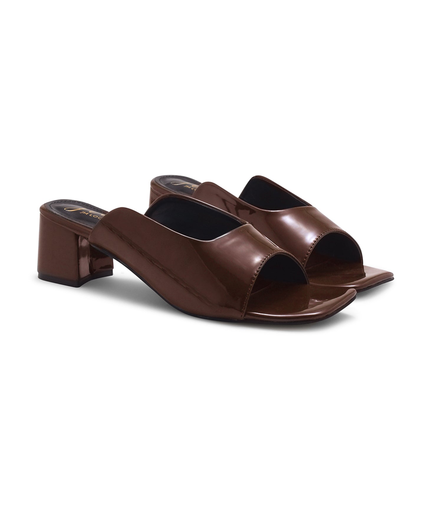 Black Stiletto Heel Sandals for Women | JM Looks Brown